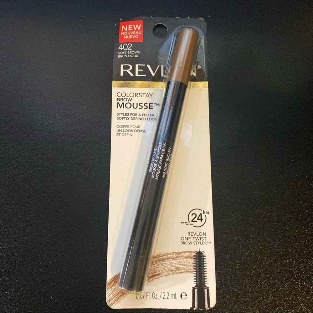 Revlon-Colorstay-Brow Mousse-402 Soft Brown- 0.07 Oz-NEW